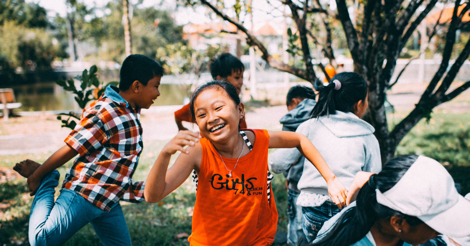 Kids playing outside